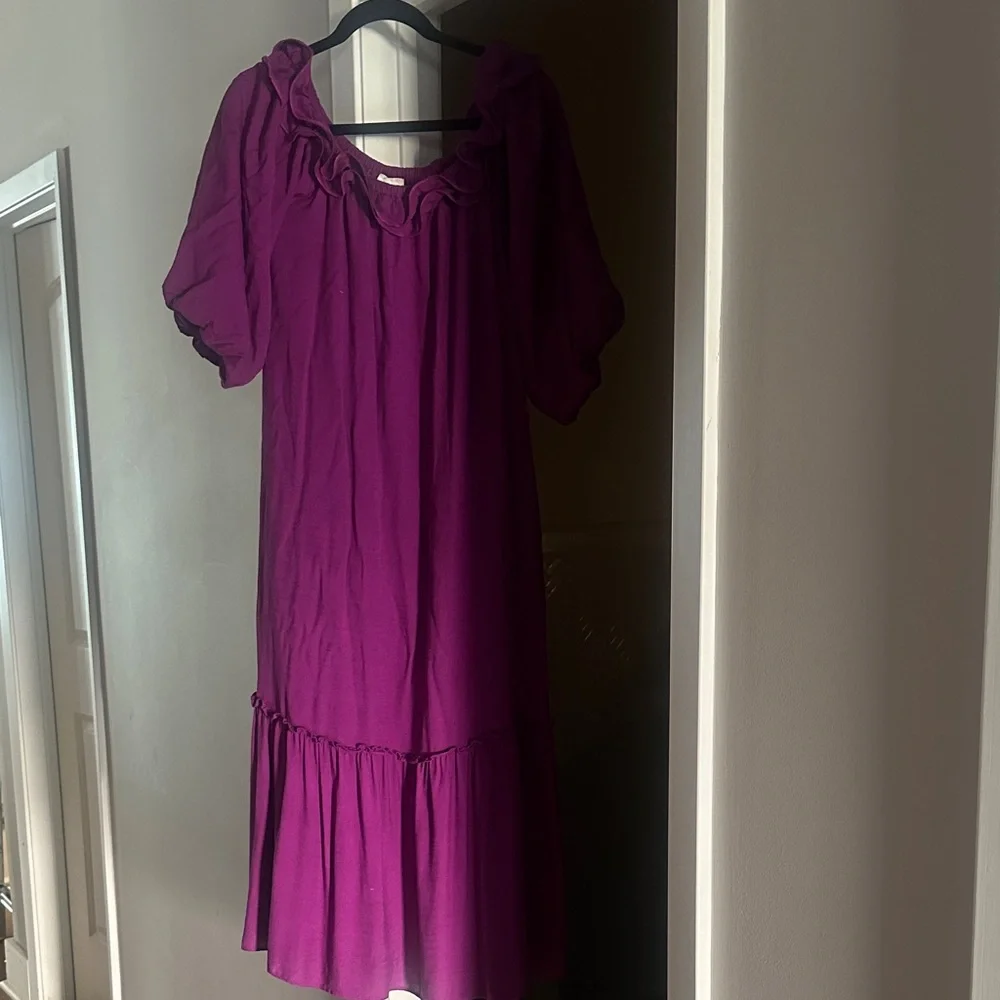 Purple Ruffle Dress - Picture 3 of 3
